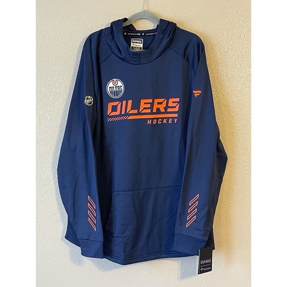 Men's 3XL NWT Edmonton Oilers Fanatics Authentic Pro‎ Locker Room Raglan Hoodie